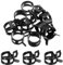 sourcing map 10 Pcs Fuel Line Clamps Spring Band Hose Clamps, 14mm Silicone Air Tube Vacuum Hose Water Pipe Low Pressure Clamps Assortment Kit, Black