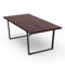 blumfeldt Bearsdon Esstisch – Farbe Walnuss MDF-Tischplatte 200 x 100 cm, Schwarze Tischbeine aus Metall, Industrieller Loft-Stil, Hitze- und Kratzfest, Perfekt für Esszimmer und Küche
