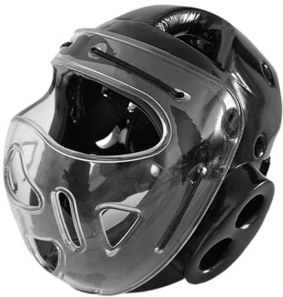 kowaku Breathable Boxing Head Guard für Kinder und Erwachsene, MMA Kickboxen Kopf Gesicht Schutz Boxen Helm Nase Schutz für Muay Thai Taekwondo, Schwarz XL