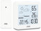ADE Kleine digitale Wetterstation funk mit Außensensor und Wettervorhersage | Innen- und Außentemperatur | Luftfeuchtigkeit | Funkuhr mit Wecker | inkl. Batterien | weiß