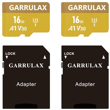 GARRULAX TF Speicherkarte mit SD Adapter, Hochgeschwindigkeitskartenklasse 10 V30 U3 A1 Speicherkarte 4K UHD für Telefon Kamera Computer (2 PCS, 32, GB)