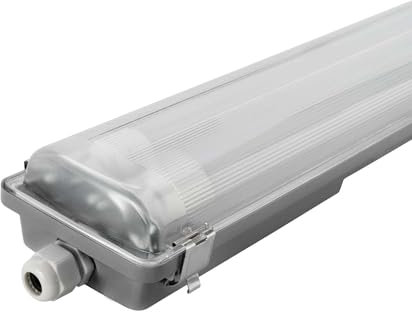 Ledvion - 2X LED Armatur 150CM, 15 Watt, 4000K, 4800L, IP65, inkl. LED Röhre, 160L/Pw, Edelstahl, + 75.000 Stunden, staub- und explosionssicher