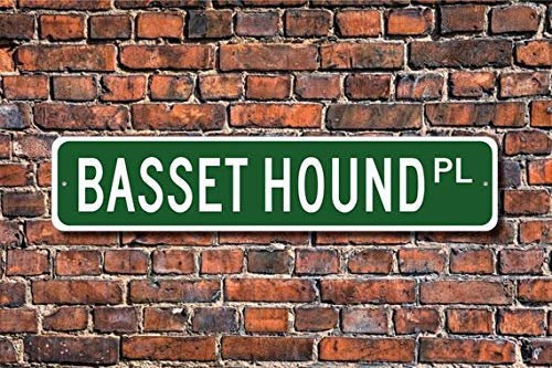 Metal Tin Sign 8X12 Inches Basset Hound Basset Hound Gift Basset Hound Sign