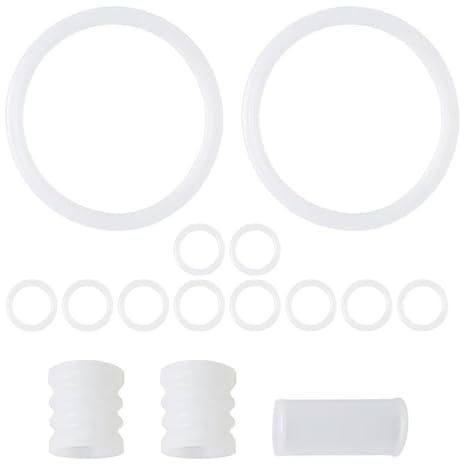 Hoite 16-Piece Ice Cream Machine Replacement Parts – Silicone Sealing Rings & Pipe Components for Soft Ice Cream Machine Fittings