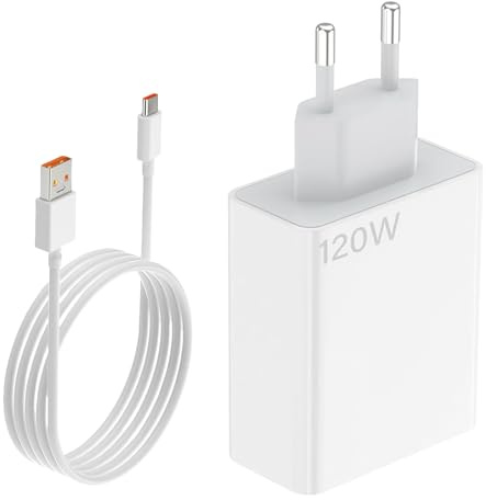 120W USB Schnellladegerät für Xiaomi 14T/13T/11T Pro, 13 Ultra, 12T, Redmi Note 13/12 Pro+ 5G, Black Shark, Poco F4 – Turbo Netzteil mit 1m USB-C Kabel 6A, kompatibel mit HyperCharge