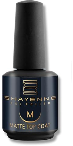 SHAYENNE Matte Top Coat 15ml - Überlack ohne Schwitzschicht - UV Gel Finish | Überlack ohne Schwitzschicht, UV/LED Gel Finish, Made in Germany