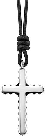 cai Herren Anhänger mit Kette 925/- Sterling Silber 55cm Glänzend ohne Stein Silbergrau 132250553-55