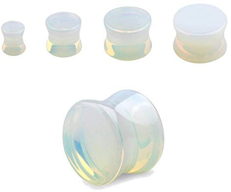 Plugs Mondstein Double Flared 2er Set Piercing Ohrdehner Ohrplug 6mm