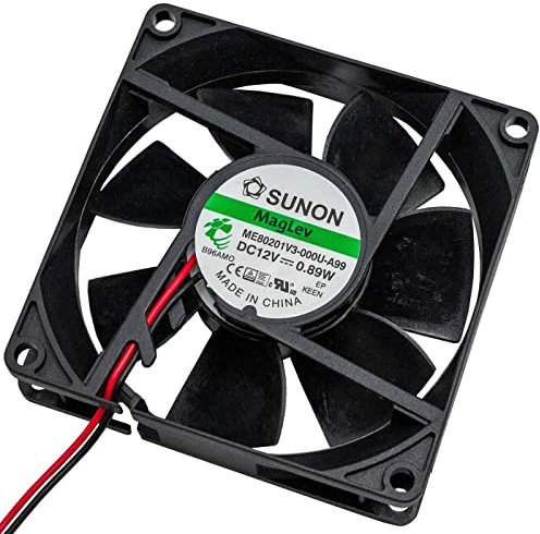 Lüfter 12V DC 0,89W 80x80x20mm 49,2m³/h 2600U/Min 49,2m³/h Sunon ME80201V3-A99