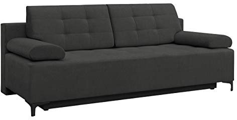 Mirjan24 Sofa mit Bettkasten Garan, Schlafsofa, Couch mit Schlaffunktion, Bettsofa, Polstersofa, Couchgarnitur, 3 Sitzer Sofa, Farbauswahl (Ikar 08)