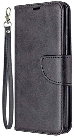 AIFILLE Pochette Rigida Compatibile con Huawei P Smart 2020 Nero Cover a Libro Portafoglio PU Pelle TPU Silicone Telefono Accessorize Trama di Originale Porta Carte Supporto Antiurto Protezione