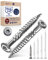 Torx Lot de 800 vis pour terrasse, 5 x 40 mm, en acier inoxydable A4, hexagonales, avec tête bombée, encoche de coupe et nervures d'épluchage pour bois, 40 mm de long