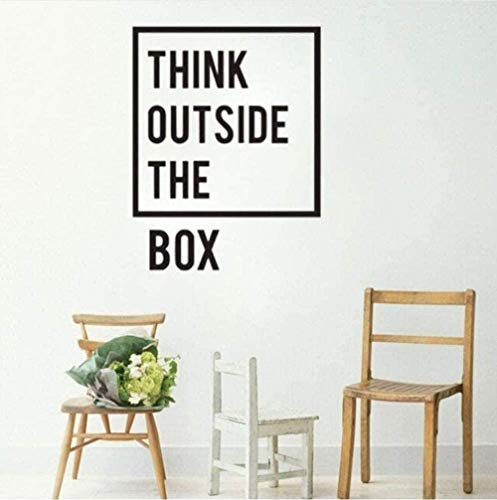 Inspirierende Motivations Büro Wandtattoos Think Outside The Box Home Decor Art Mural 77X60cm