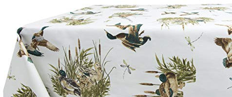 BIANCHERIAWEB Küchentischdecke 140 x 180 cm mit RP-Design, hergestellt in Italien, Tischdecke aus 100 % Baumwolle