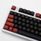 Double Shot Keycaps 150 Keys MSA Profile ISO/ANSI Layout Red and Black Keycap Set for Cherry MX Switches Mechanical Gaming Keyboard