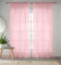 Enhanced Living Paire de voilages tissés Unis à Fentes pour Salon - 145 x 122 cm (l x H) - Rose