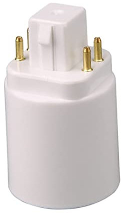 VONGLYHOO LED Light LED Lamp Adapter G24-E27 Bulb Holder Socket Converter Screw-Based Lamp Extender Base Socket 4 Pin Universal Tool for Home.