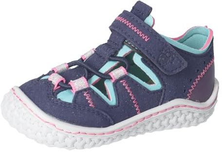 RICOSTA Mädchen Kletthalbschuhe Jerry, Kinder Lauflernschuhe, Weite: Mittel, waschbar,vegan, Ozean/Frozen (181), 26 EU