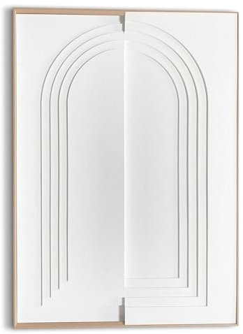 REINDERS Relief Wandbild, Frames, Wohnzimmer, Poster, Wanddeko, Room Decor, MDF,Pflaster, Weiß, 70 x 50