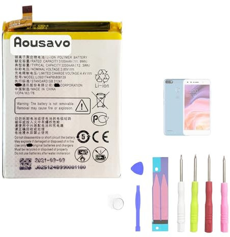 Aousavo Li3931T44P8h806139 ersatz akku Kompatibel mit ZTE Blade A4 A0722 V9 ZTE Visible R2 Z5151V Parts mit kostenlose Toolkits