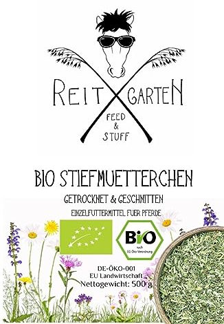Reitgarten´s Bio Stiefmütterchen getrocknet & geschnitten 500 g Pferd Kräuter Futter garantiert ohne Zusatzstoffe Pferdefutter Herbs Organic