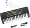 Keyboard Piano for Kids 37 Keys Music Piano with Microphone Portable Musical Toy Electronic Piano Birthday Gifts for Girls Ages 3-12 Black