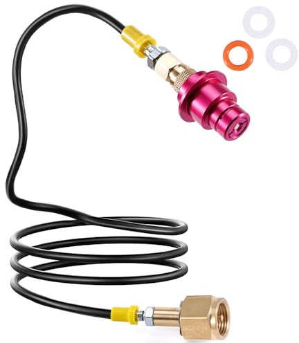 ASOFTY Co2 Adapter Hochdruckschlauch 1.5m für Größere CO2 Flaschen Kompatibel mit Sodastream Wassersprudler Duo, Crystal 3.0, Gaia, Art und Terra, Unterstützung von Gasflasche mit Rückströmsperre