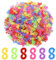 Kioiner 500 Pcs S Clips, Small Rubber Band Clips, Plastic Loom Bands Connectors, Connectors Refills Bracelet Loom Clips for Loom Bands Bracelets Necklace Handcrafts DIY Crafts Jewelry Making