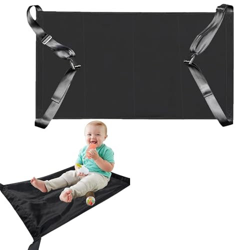 STFALI Lit Avion Enfant, lit pour Enfants 55 x 88 cm, Avion Gadgets Extension de siège Avion Enfant Avion Enfant lit Enfant footrest bâche, Noir
