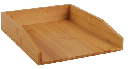 Briefablage Holz - Papierablage aus Bambus passend für A4-Format
