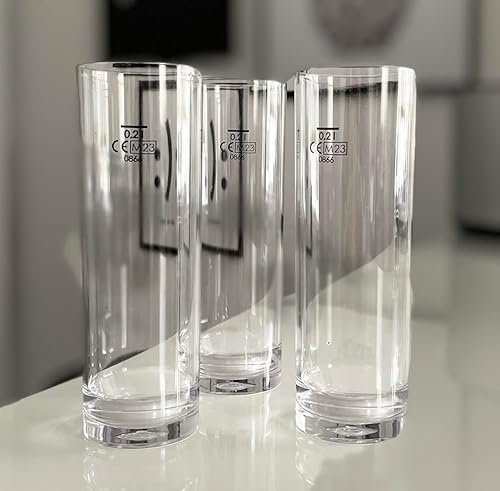 BARCRAFTERS Kölschglas Bierstange inkl. CE Eichung 0,2L | im 4- er Set | unzerbrechlich | Longdrink Kunststoff