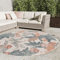Interiyou Outdoor Teppich Wetterfest Florenz - 200x200 cm Rund Multicolor - Wasserfest für Balkon, Terrasse, Garten - Outdoorteppich passend auch für Wohnzimmer, Schlafzimmer und Küche - Aussenteppich