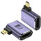 PNGKNYOCN Adaptateur 8K Micro HDMI vers HDMI, 2 Paquets Convertisseur à Angle Droit 90 degrés Micro HDMI mâle vers connecteur bidirectionnel HDMI 2.1 Femelle (Right Bend)