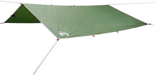 vidaXL Tarp, Wasserdicht Zeltplane, Sonnensegel Abdeckplane für Hängematte, Regenschutz Sonnenschutz für Outdoor Camping Picknick Festival, Grün 500x294cm
