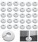 Lot de 30 cache-tuyaux, rosace simple pour tuyau de chauffage, rosace en plastique, cache-tuyau, cache-tuyau, rosace simple, manchon de tuyau, chauffage, radiateur - 16 mm