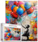 Tucocoo Puzzle mit 1 000 Teilen, bunte Ballons, für Erwachsene, Banksy, Mädchen, Straße, Pop Art, anspruchsvolle Familienaktivität, ca. 70 x 50 cm, Heimdekoration