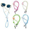 JEYORZY 4 Pièces cordon lunettes enfant, coussinets en silicone antidérapants réglables,garcon fille Ajustable Chaîne Lunettes de Soleil, pour garçons et filles