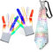LED Handschuhe, LED Lichtkrawatte, LED Handschuhe 23,5 cm, für Weihnachten Ostern Halloween Thanksgiving Cosplay-Party Welttag des Buches Kostüm, Geburtstagsgeschenke für Jungen und Mädchen - Bunt