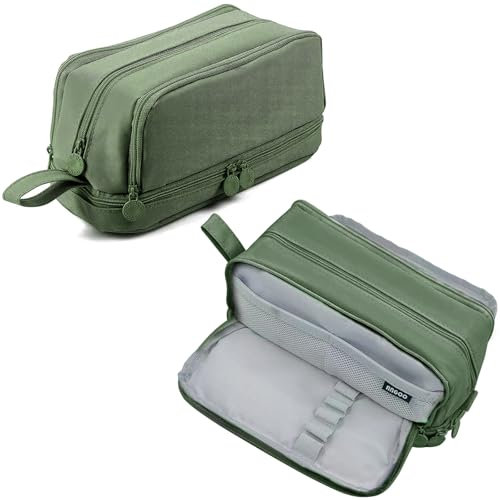 TZEKING Federmäppchen mit 4 Fächern - Große Kapazität Pencil Case für Teenager, Langlebige Federtasche mit Reißverschluss - Tragbare Schreibwaren Stifttasche