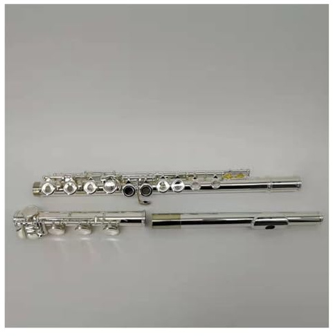 Querflöte Musikinstrument Versilberte Flöte Versilberte 17-Loch-Flöte Mit Offenem Loch Und E-Tonart