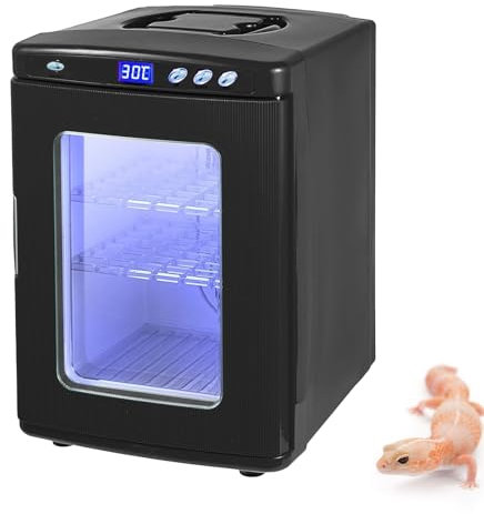 DOJOEUU Chameleon Lizard Incubator Box, Portable Reptile Egg Incubator with Digital LED & Lighting, Professional Incubator Thermostat Box, Electric Egg Incubator for Small Reptiles