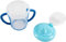 Poupy Tazza Salvagoccia Bambini - Tazza con Beccuccio e Manici Ergonomici, Ideale per Bere in Sicurezza (Azzura)