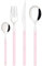 BUGATTI, Allegra, Set Posate 24 pezzi in Acciaio Inox 18/10, Set Posate 6 persone composto da 6 cucchiai, 6 forchette, 6 coltelli e 6 cucchiaini in scatola regalo litografata Gallery (Rosa Lotus)