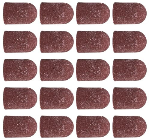 Praktische Schleifhülsen, Körnung 80–180, für Nägel, geeignet für Maniküre, Pediküre und Podologie, 20 Stück