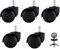 CLKE 5Pcs Office Chair Wheels, Nylon Castors for Furniture, 11 Mm x 22 Mm Stem, 360 Degrees Chair Wheels Replacement for Office Chairs, Gaming Chair, Swivel Chair