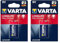 VARTA Piles Pile Bloc 9V, Lot de 2, Longlife Max Power, Alcaline, pour détecteurs d'incendie, détecteurs de fumée, Microphones