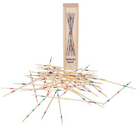 WELL HOME MOBILIARIO & DECORACIÓN Jeu de Mikado Classique avec 41 bâtons de Bambou dans Une boîte en Bois