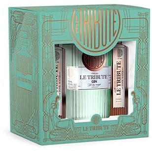 Le Tribute Gin | Fresh | Geschenkset | 43% Vol. | 700 ml | inkl. 2× Tonic Water