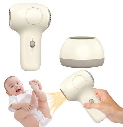 YANGUN Kids Hair Dryer, Hair Dryer Travel, Hairdryers for Kids, Small Lightweight Blow Dryer, Portable Mini Baby Blow Dryer, Low Noise Only 62db Blower Compact Hairdrye Gift for Girl, Boy, Baby(White)
