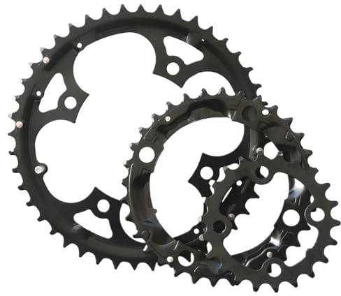 Generisch Kompatibel mit Shimano MTB 9 10-Fach Kettenblatt-Set | Dreiteilige 104/64BCD-Kettenblätter passen zu Standard-Mountainbike-Kurbelrahmen